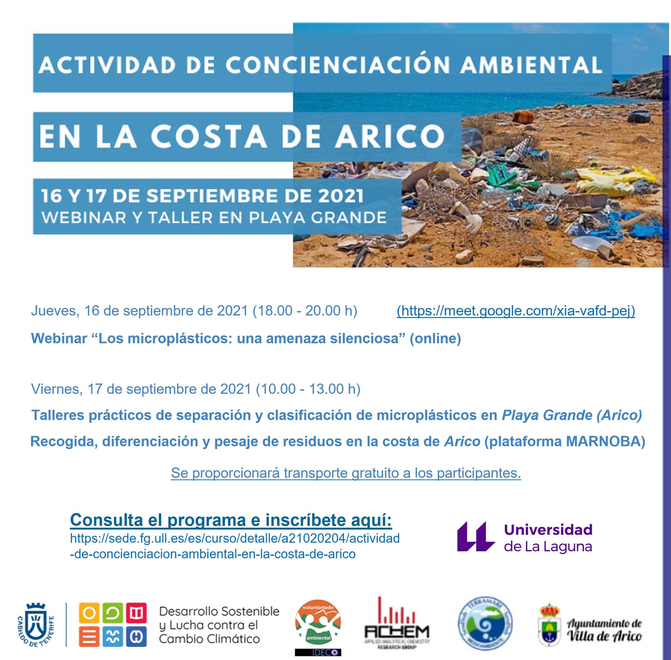 Actividad de Concienciación Ambiental en la Costa de Arico
