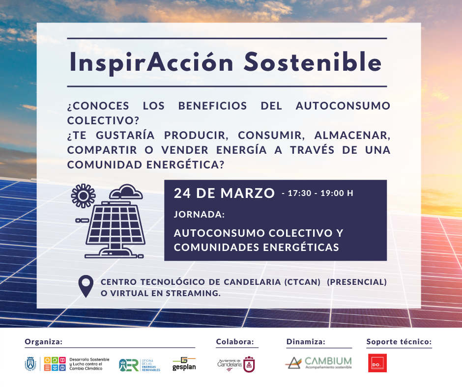 Jornada de InspirAcción Sostenible: Autoconsumo Colectivo y Comunidades Energéticas